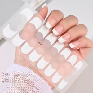 Stikers de 16 uñas - Deseo blanco