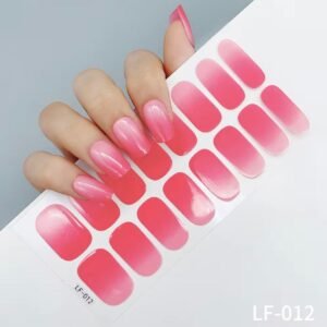 Stikers de 16 uñas - Rojo/Rosa